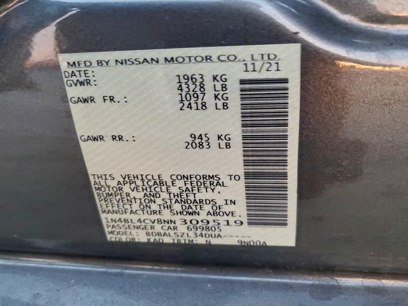 2022 Nissan Altima sr