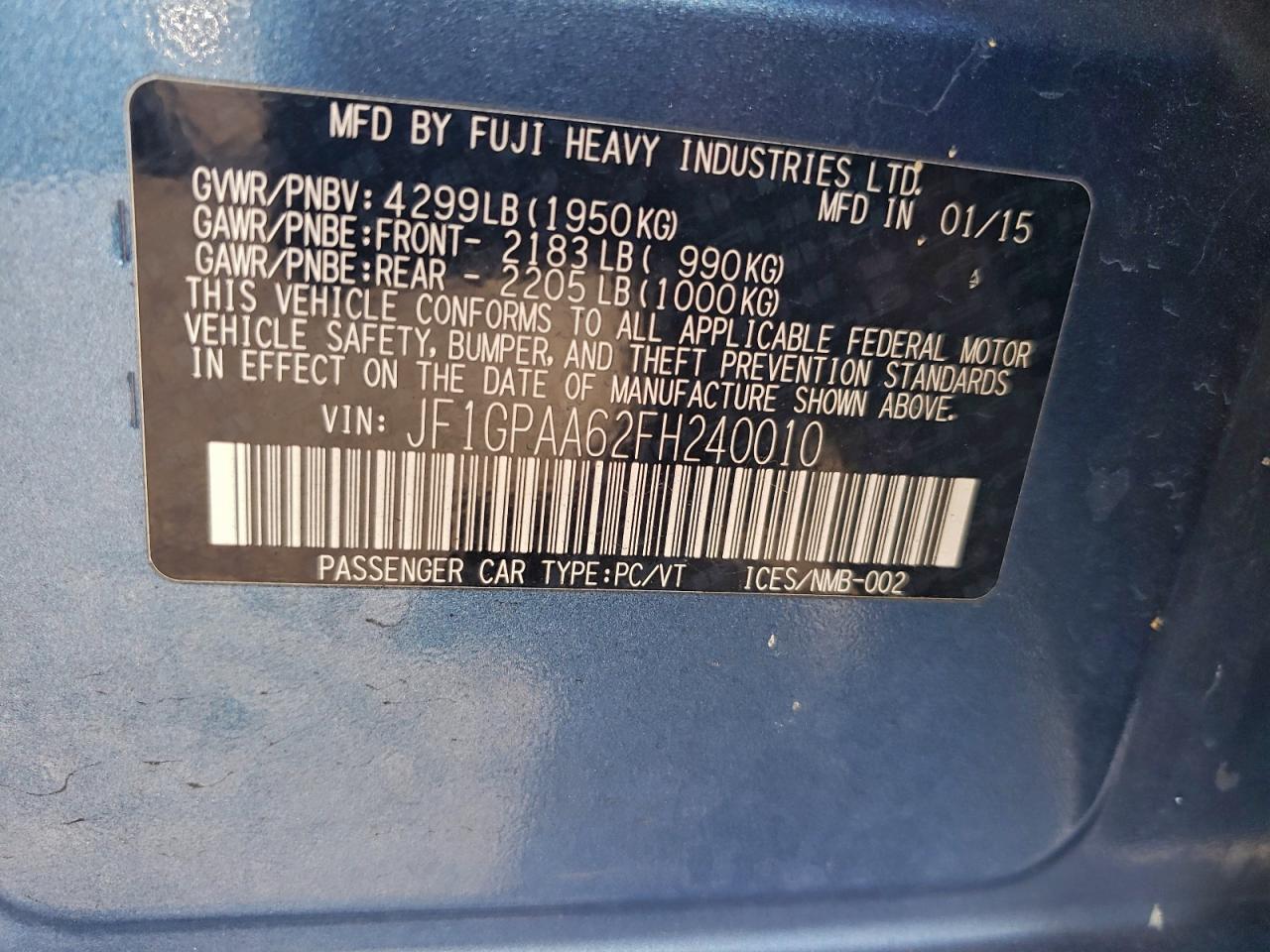 2015 Subaru Impreza