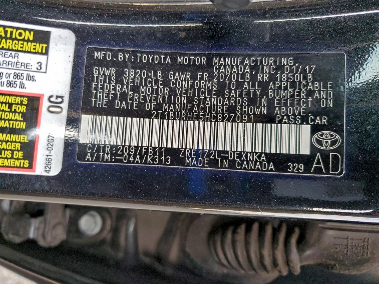 2017 Toyota Corolla l