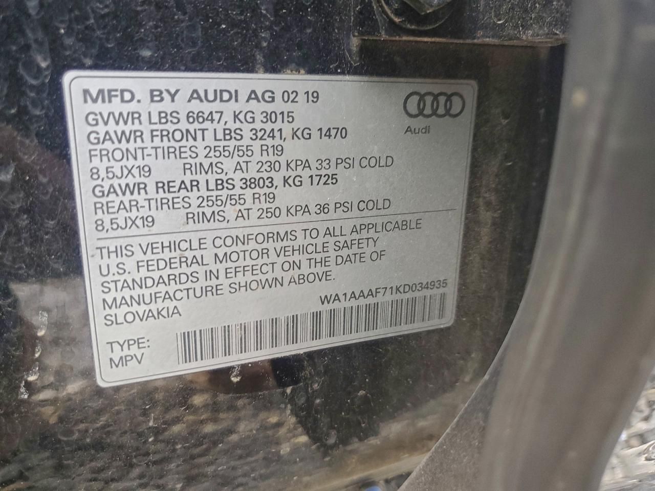 2019 Audi Q7 Premium