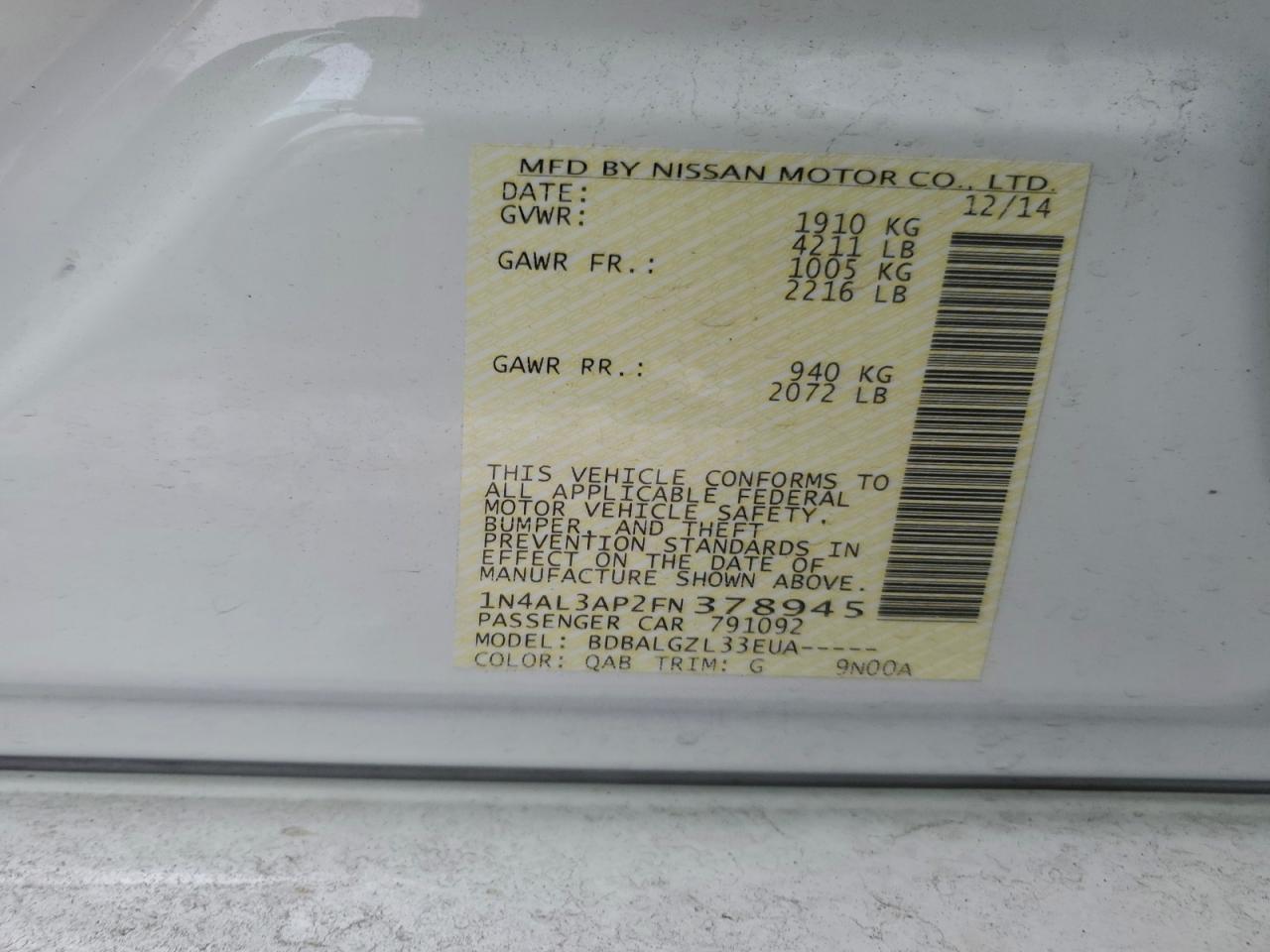 2015 Nissan Altima 2.5