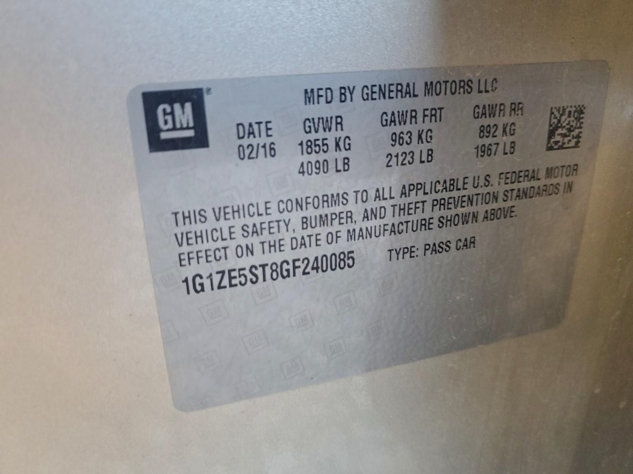 2016 Chevrolet Malibu lt