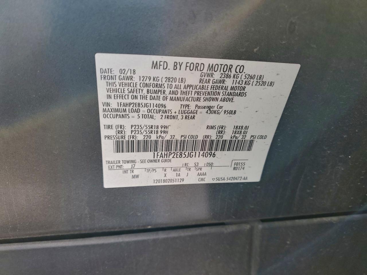 2018 Ford Taurus sel