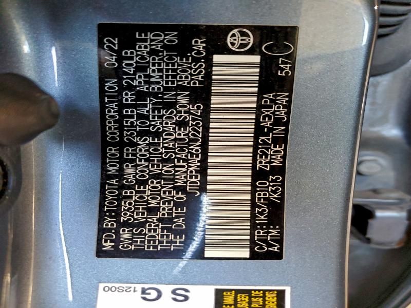 2022 Toyota Corolla le