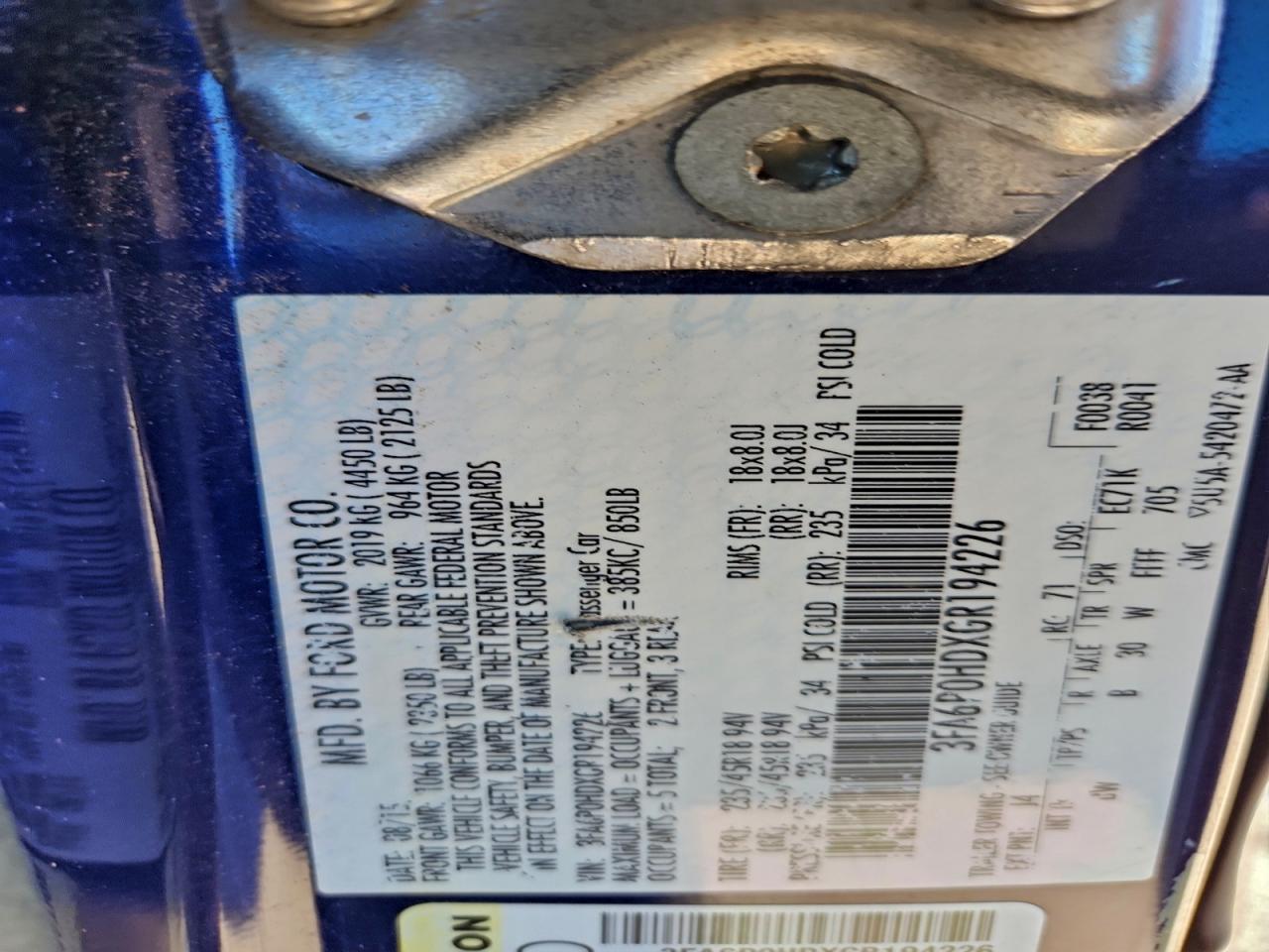 2016 Ford Fusion se