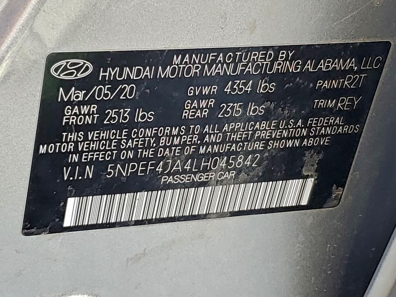 2020 Hyundai Sonata sel