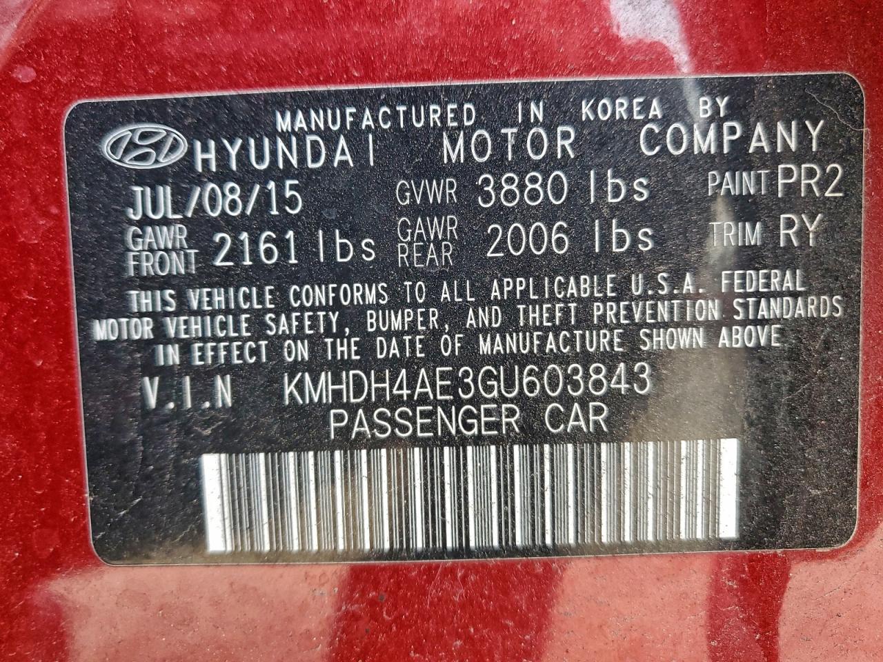 2016 Hyundai Elantra se