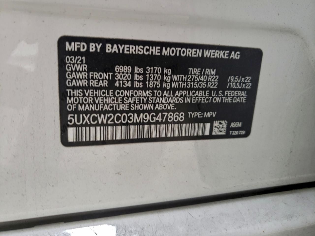 2021 BMW X7 Xdrive40i