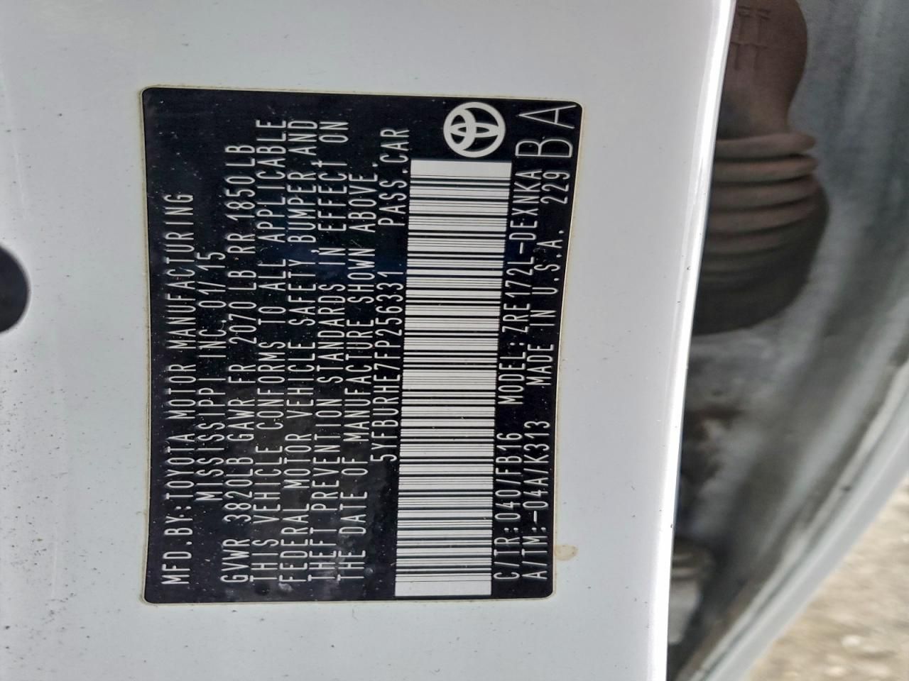 2015 Toyota Corolla l