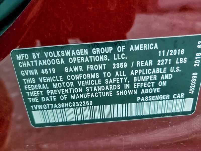 2017 Volkswagen Passat se