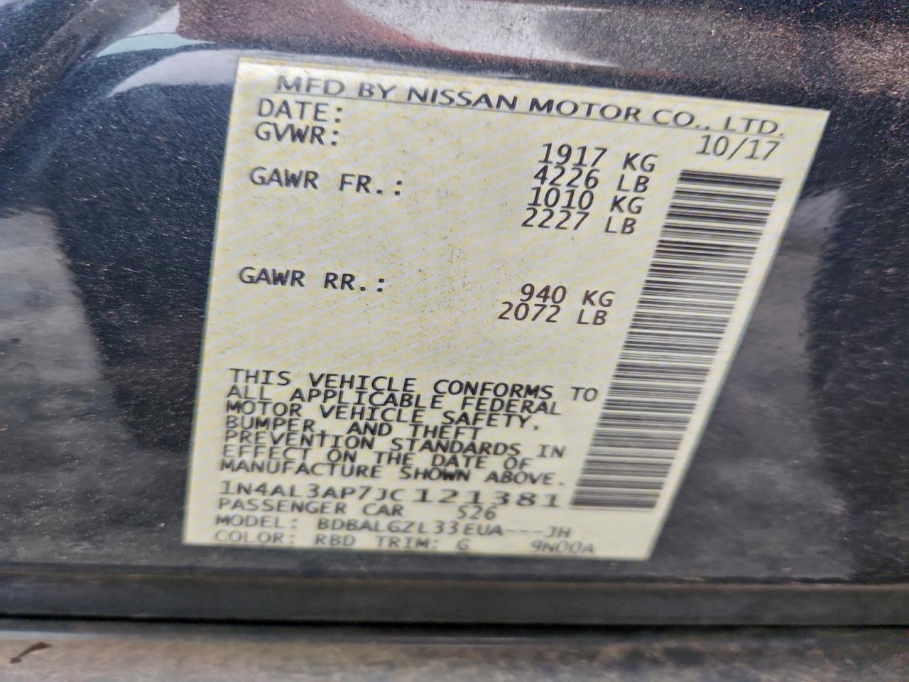 2018 Nissan Altima 2.5