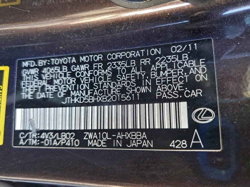 2011 Lexus Ct 200