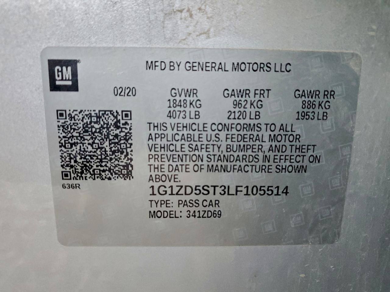 2020 Chevrolet Malibu lt