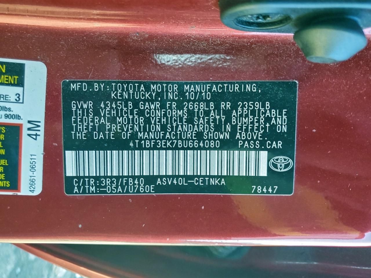 2011 Toyota Camry Base