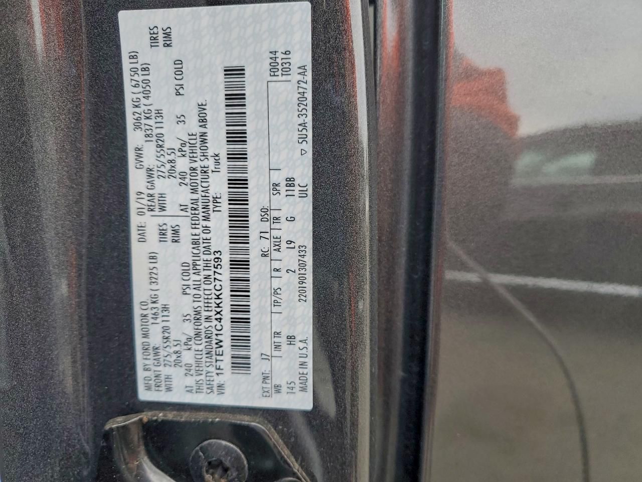 2019 Ford F150 Supercrew