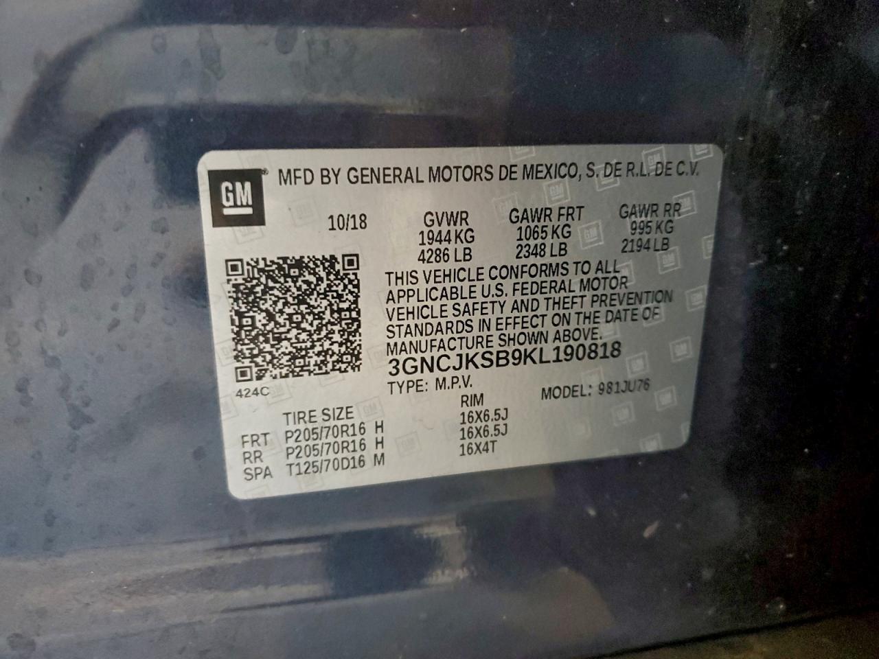 2019 Chevrolet Trax ls