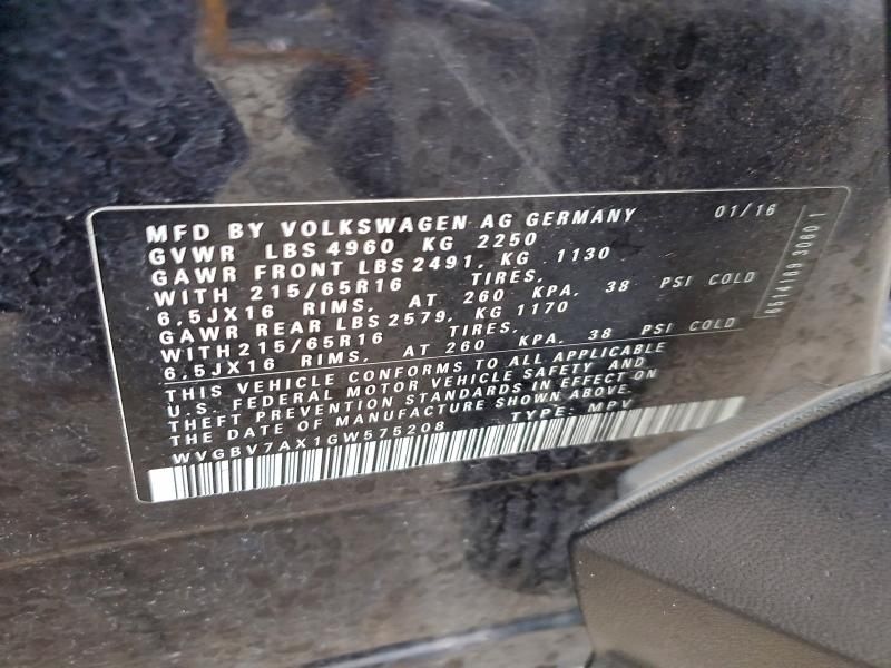 2016 Volkswagen Tiguan s