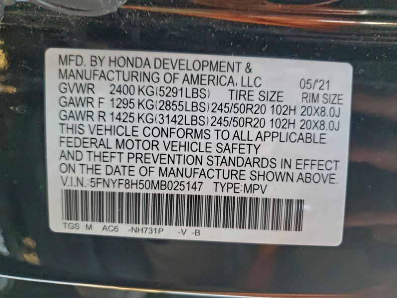2021 Honda Passport exl
