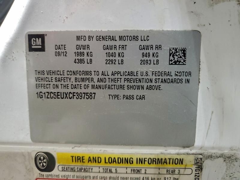 2012 Chevrolet Malibu 1LT