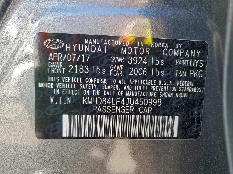 2018 Hyundai Elantra sel