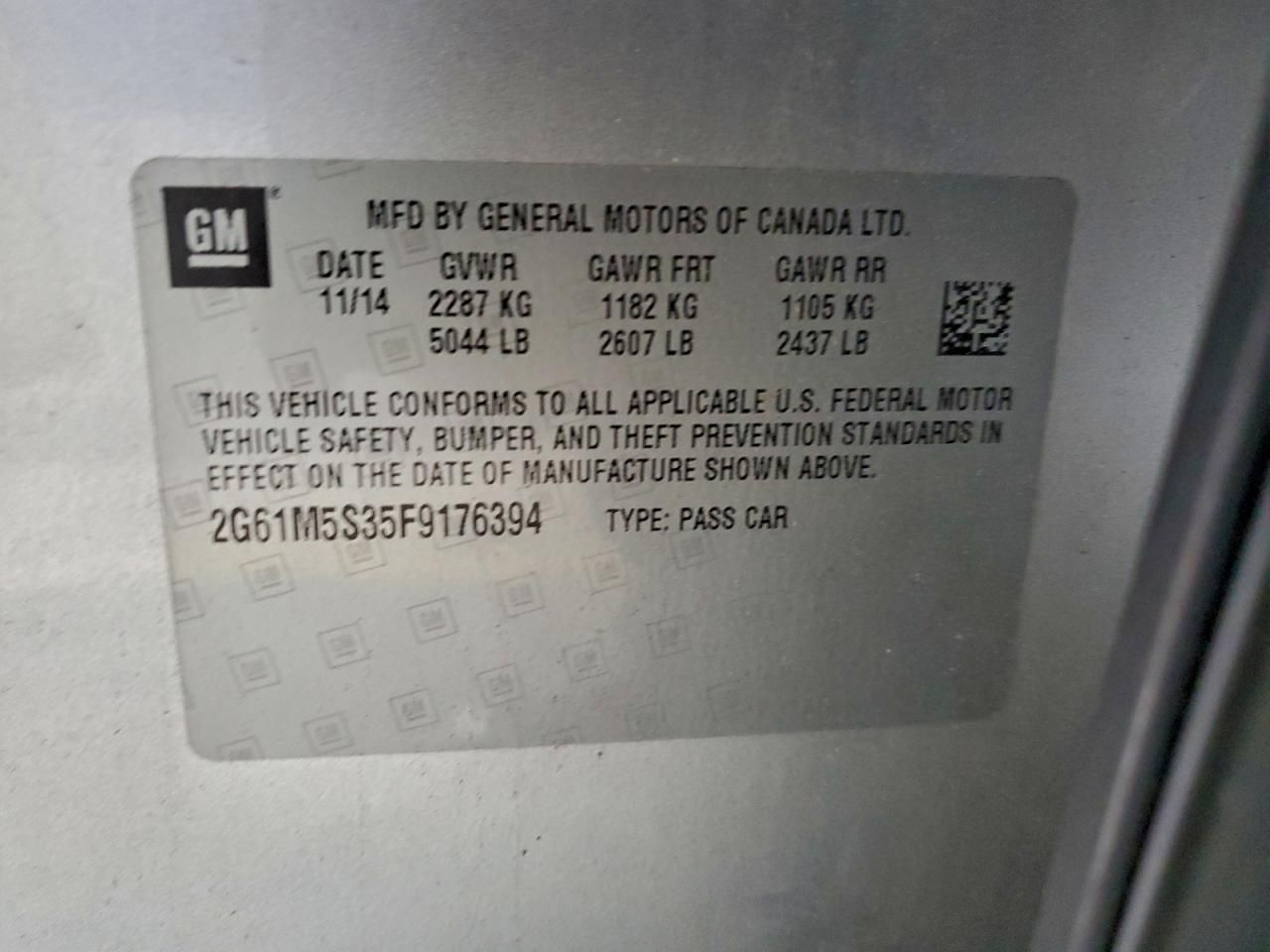 2015 Cadillac Xts Luxury Collection