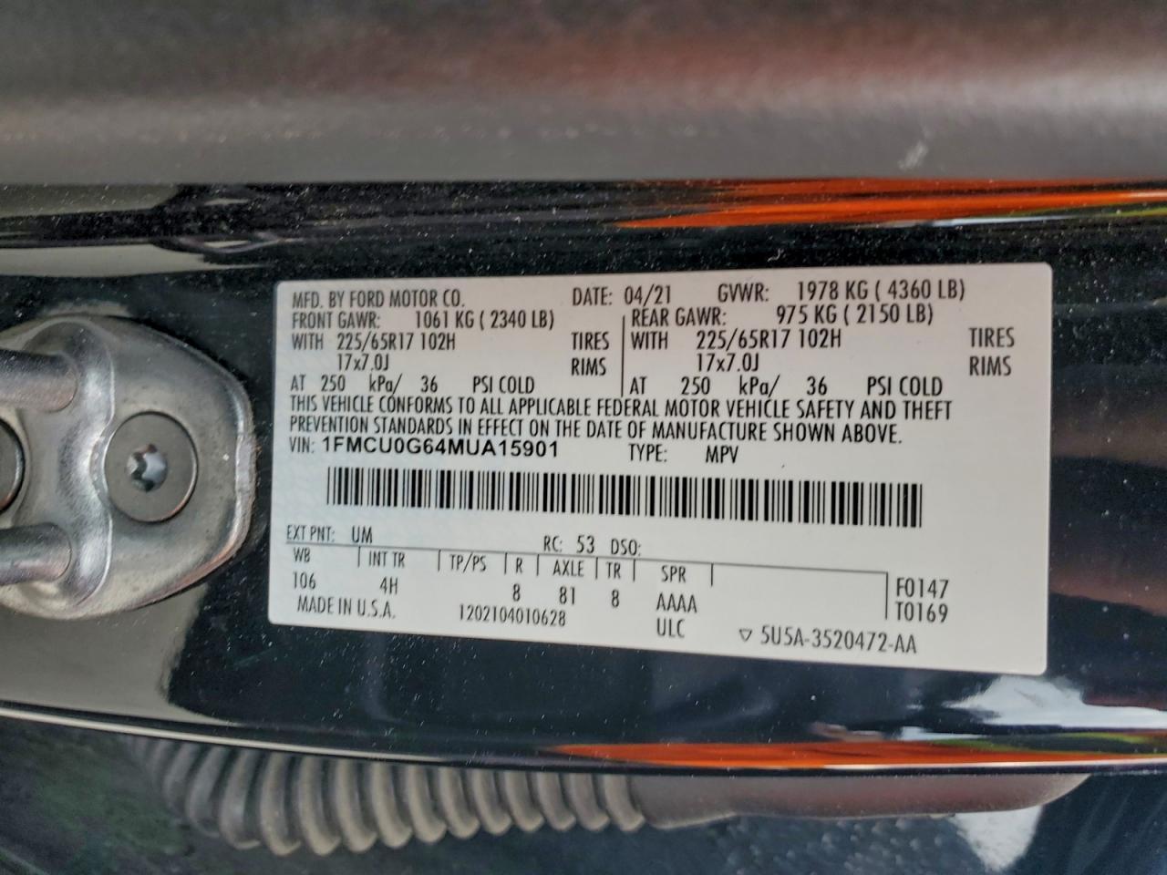 2021 Ford Escape se