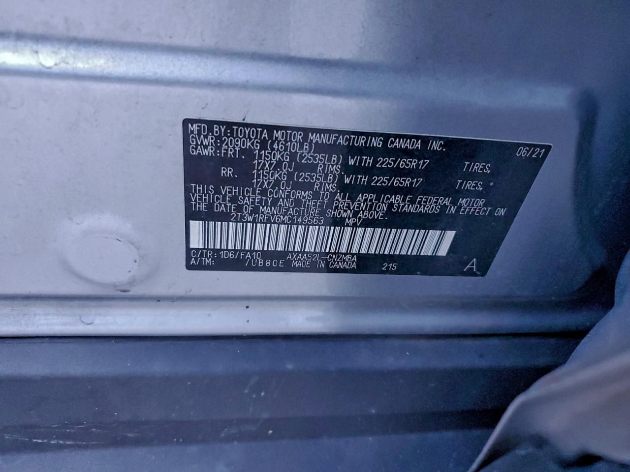 2021 Toyota Rav4 xle