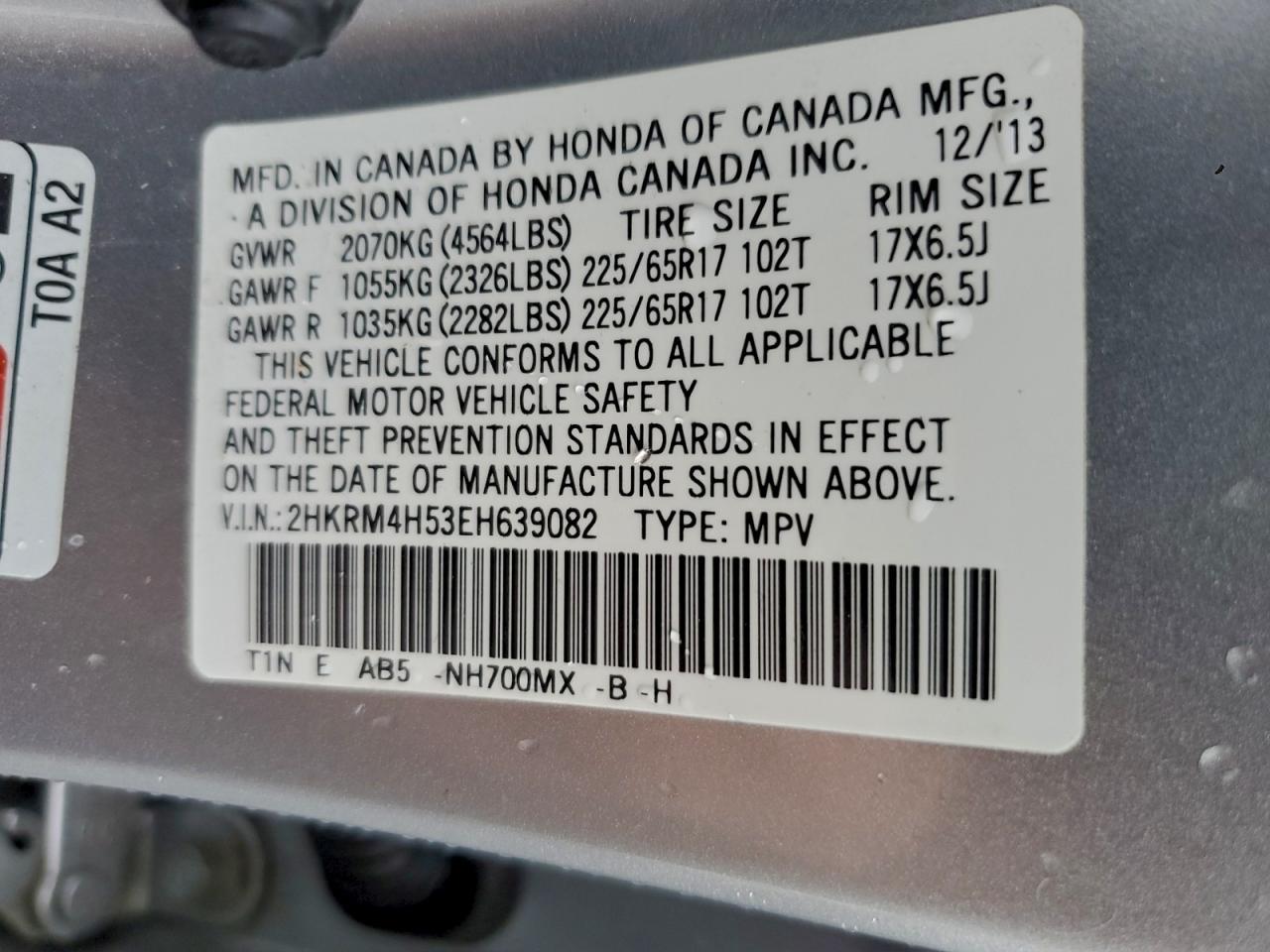 2014 Honda Cr-v ex