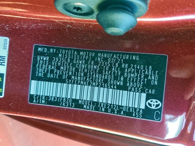 2021 Toyota Corolla le