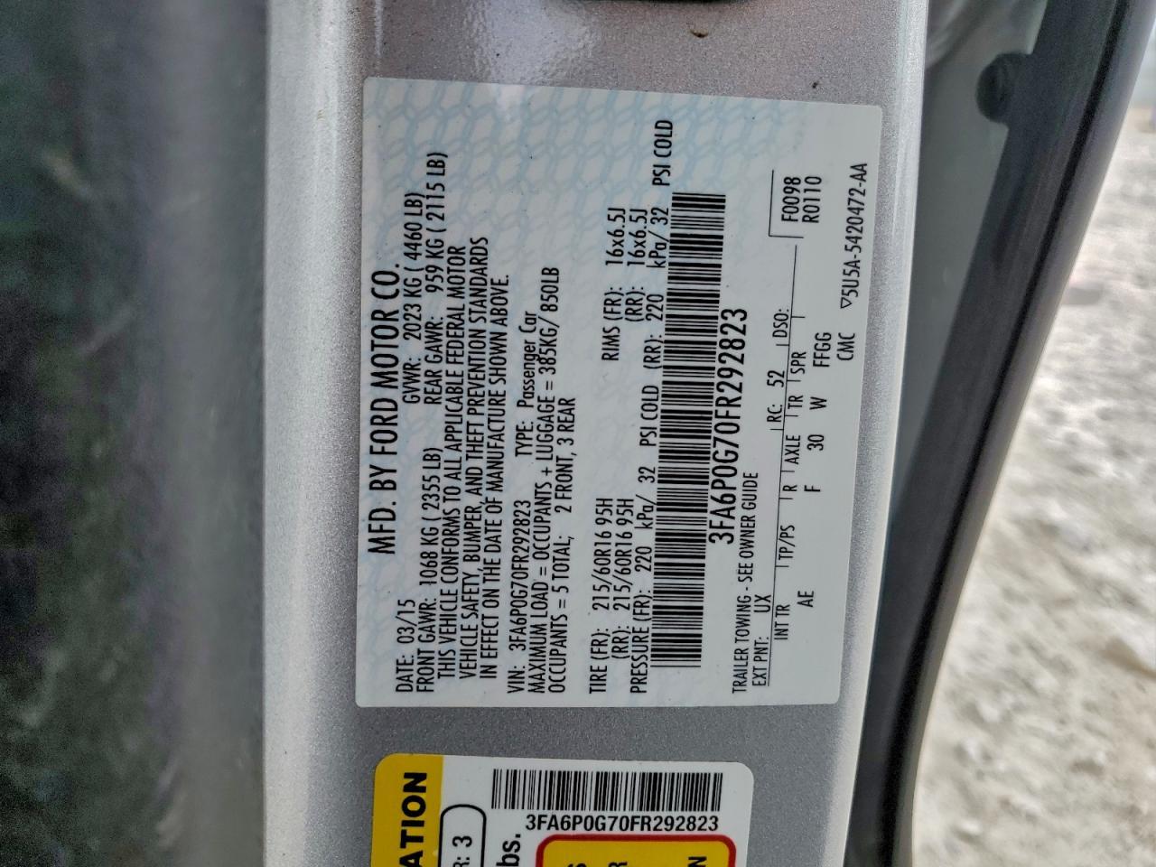 2015 Ford Fusion s