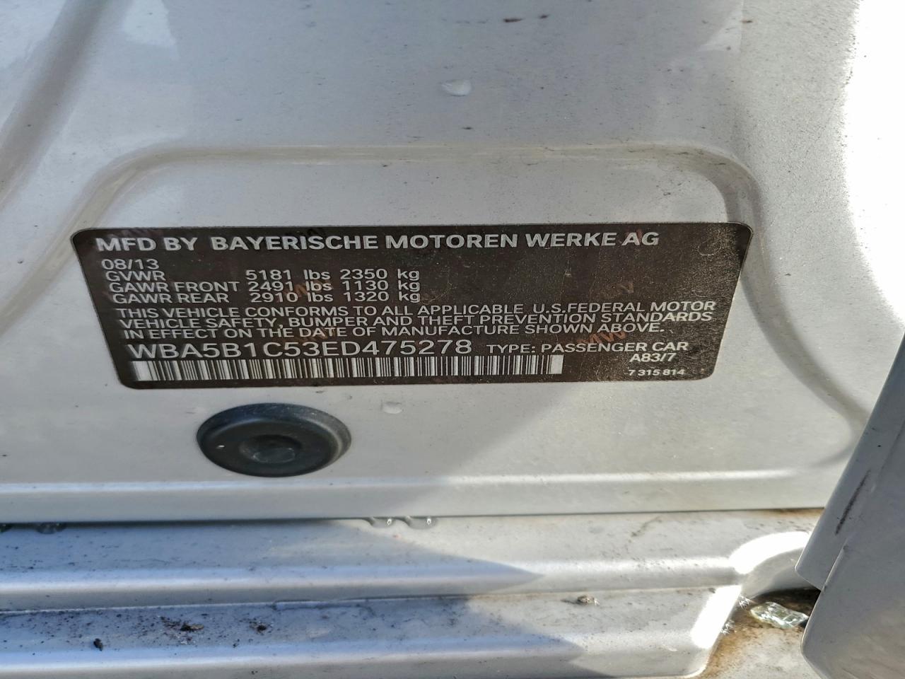 2014 BMW 535 i