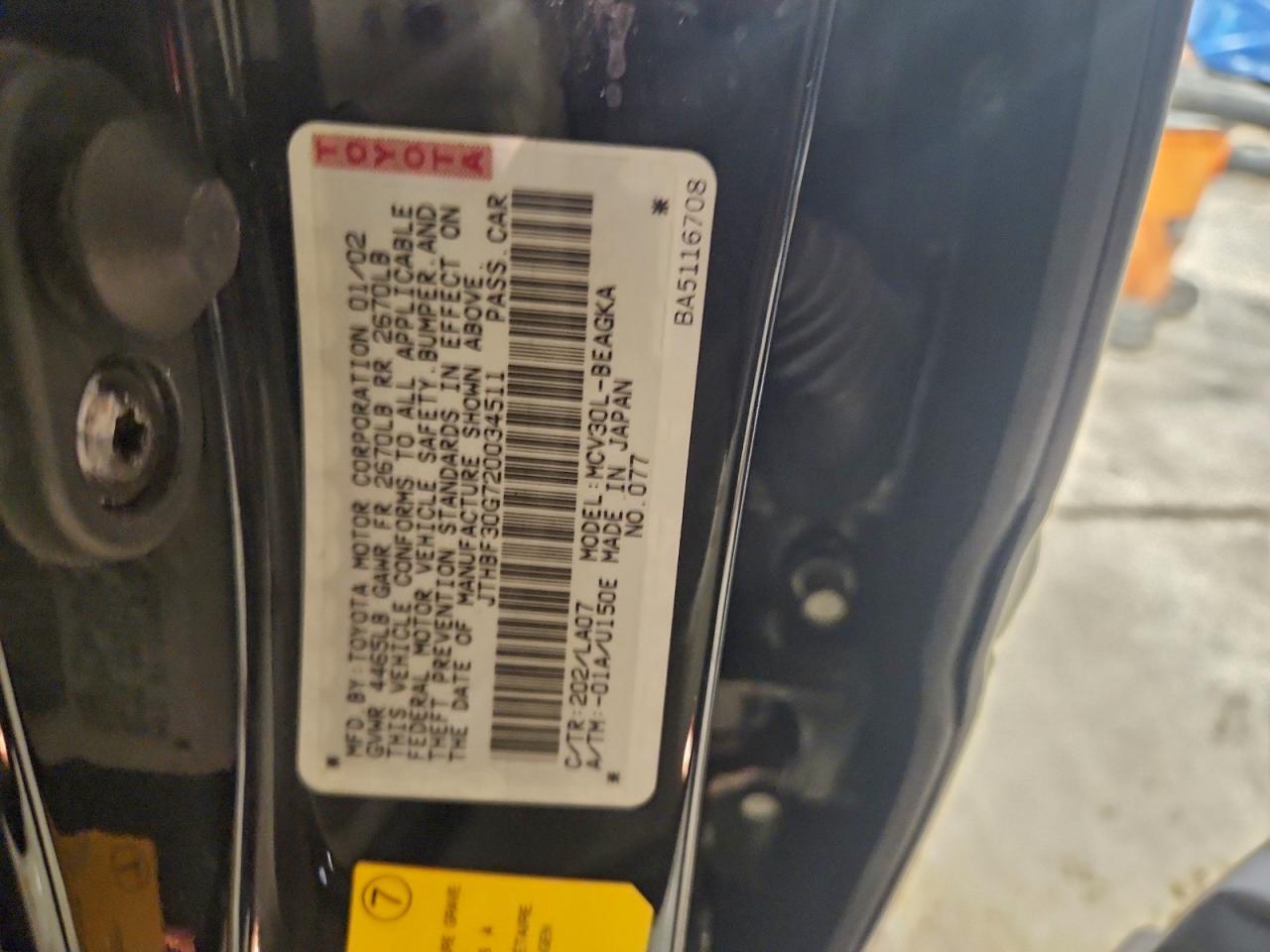 2002 Lexus Es 300 Base