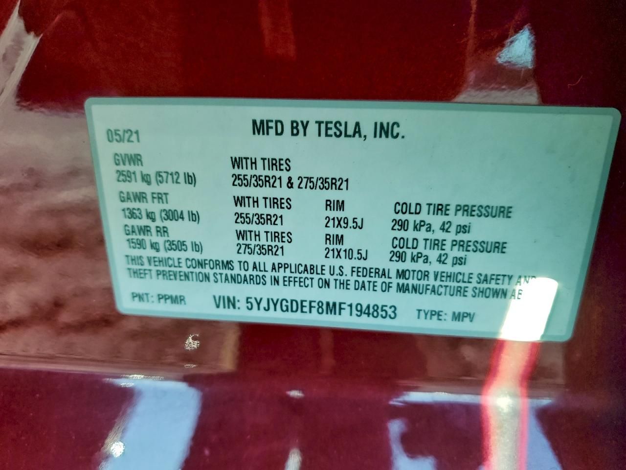 2021 Tesla Model y