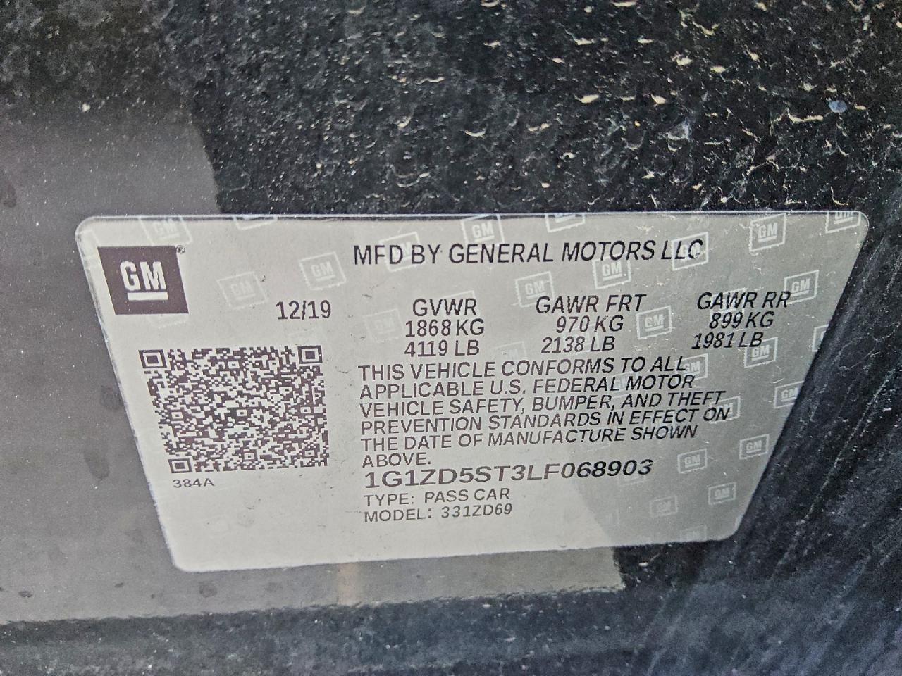 2020 Chevrolet Malibu lt