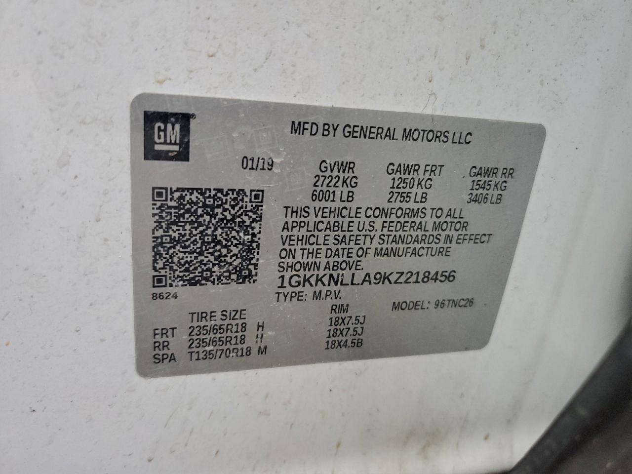 2019 GMC Acadia sle