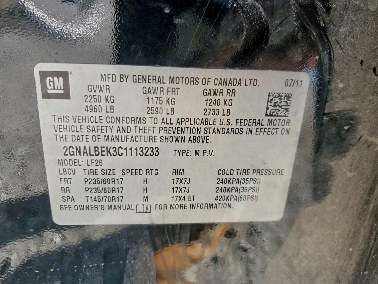 2012 Chevrolet Equinox ls