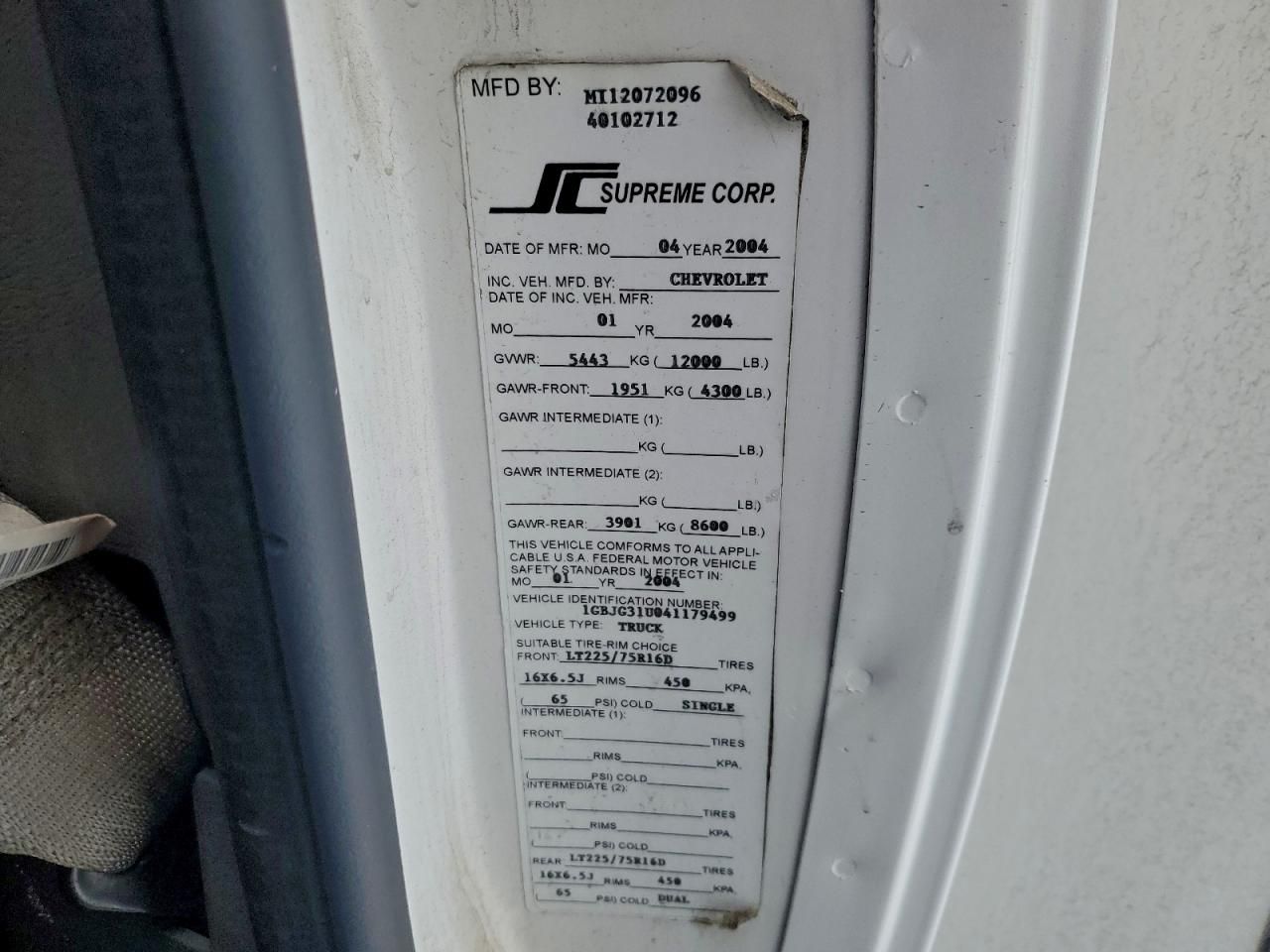 2004 Chevrolet Express G3500 Ambulance