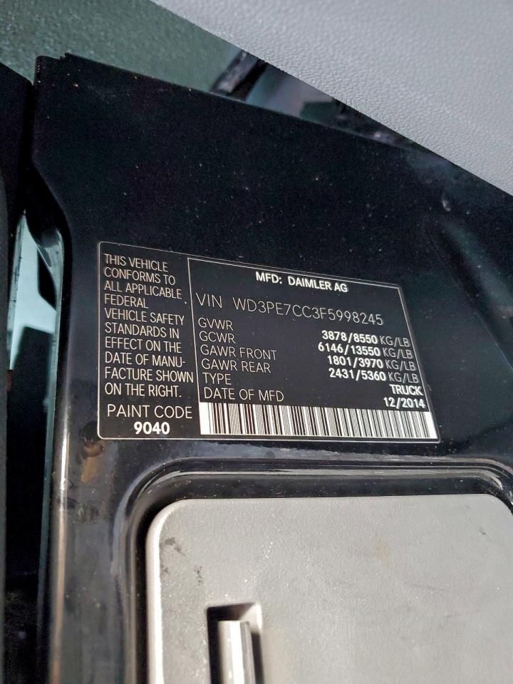 2015 Mercedes-Benz 2015 Mercedes Benz Sprinter Refrigerated Deliveryv