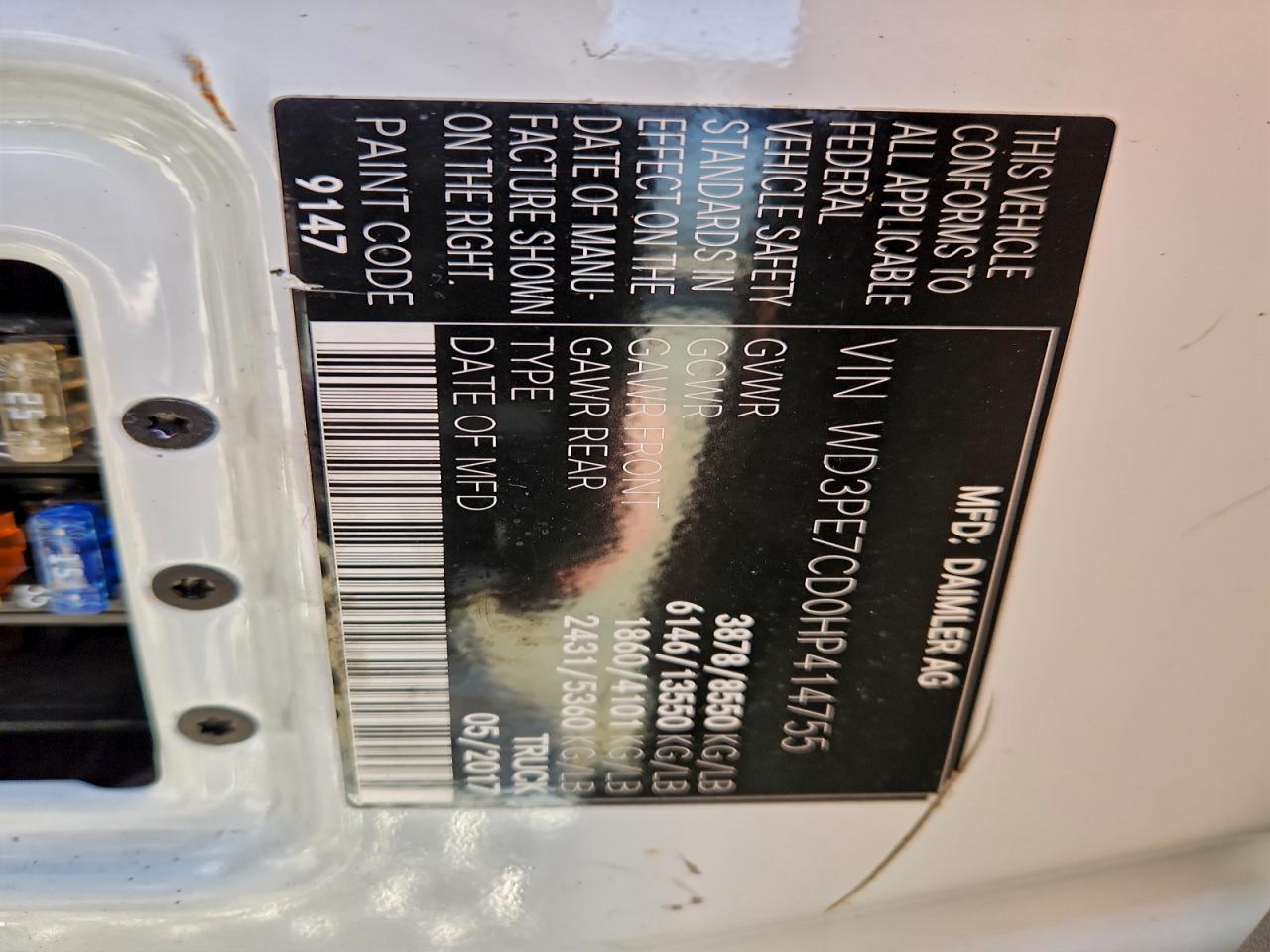 2017 Benzhou Sprinter Cargo 2500