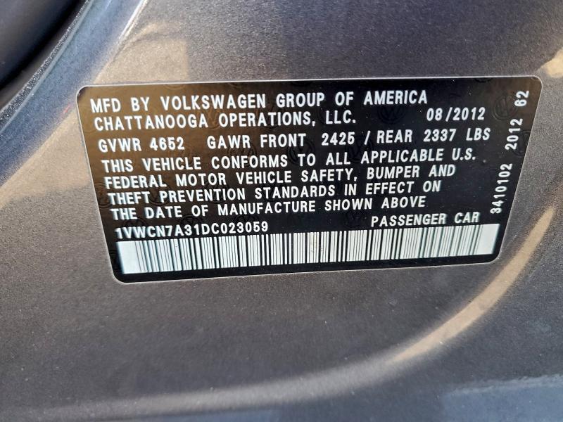 2013 Volkswagen Passat sel