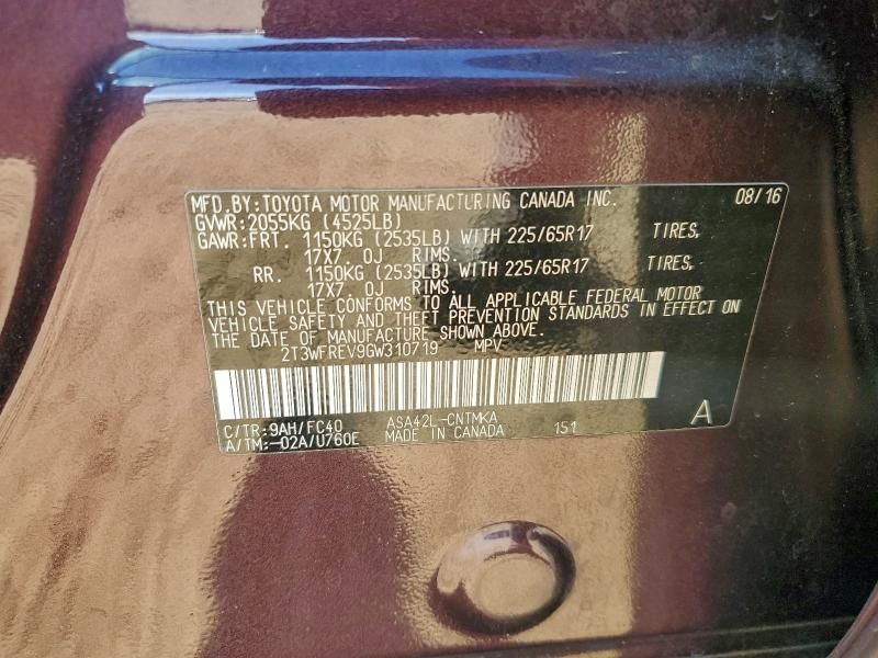 2016 Toyota Rav4 xle