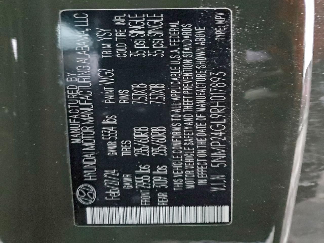 2024 Hyundai Santa fe sel