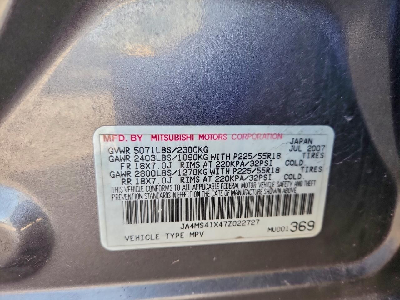 2007 Mitsubishi Outlander xls