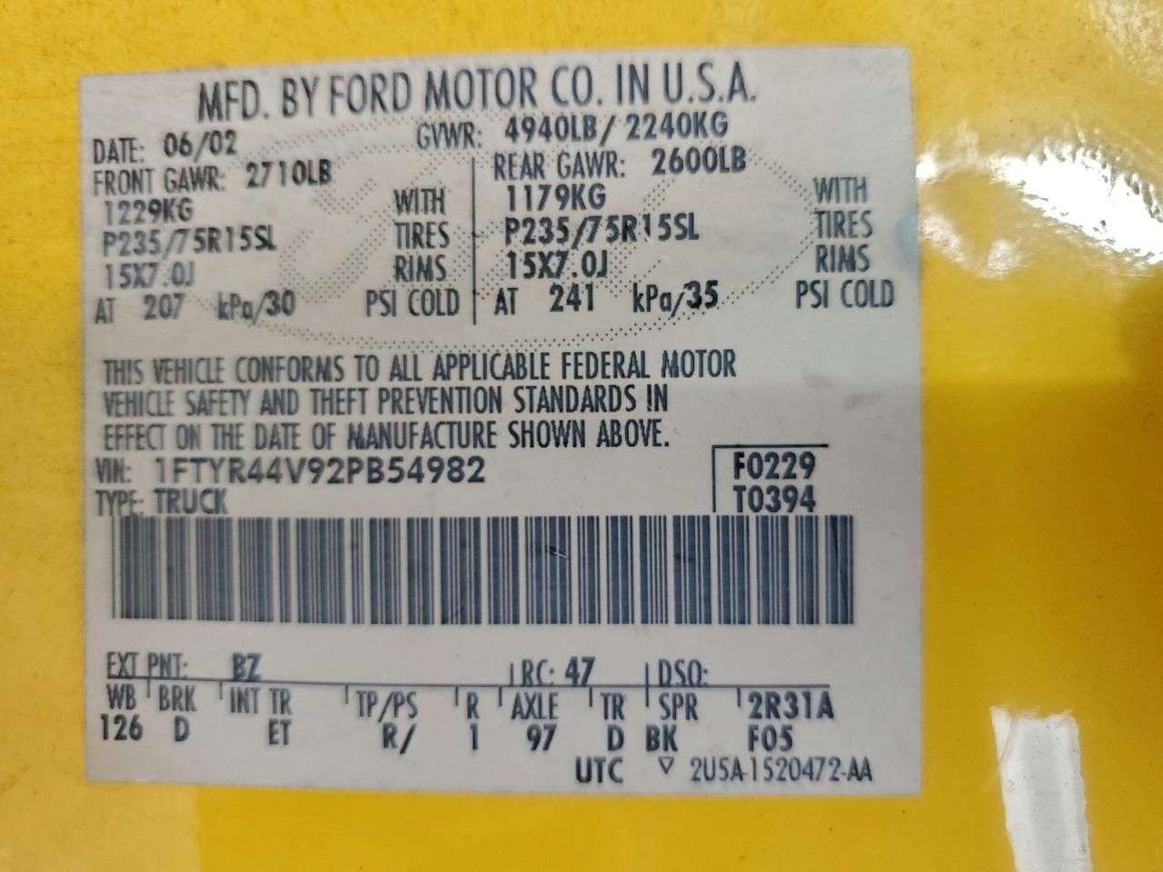 2002 Ford Ranger Super cab