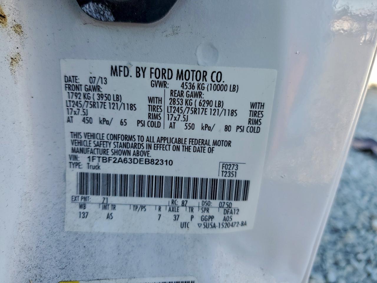 2013 Ford F250 Super Duty Utility / Service Truck