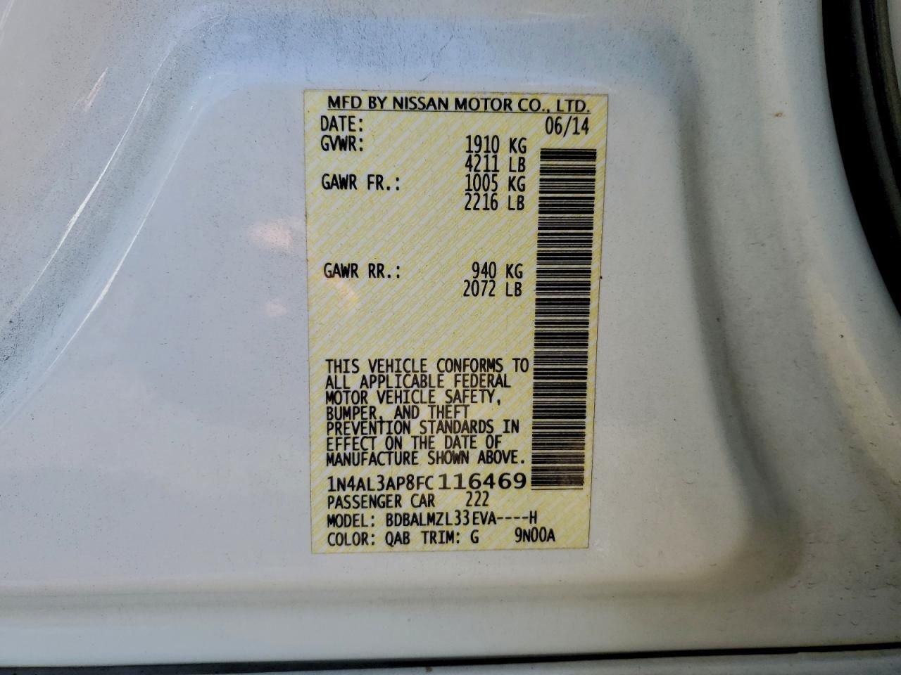 2015 Nissan Altima 2.5