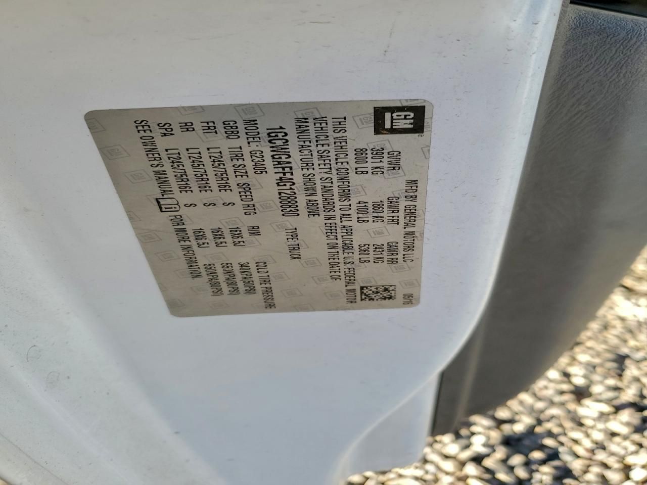 2016 Chevrolet Express G2500