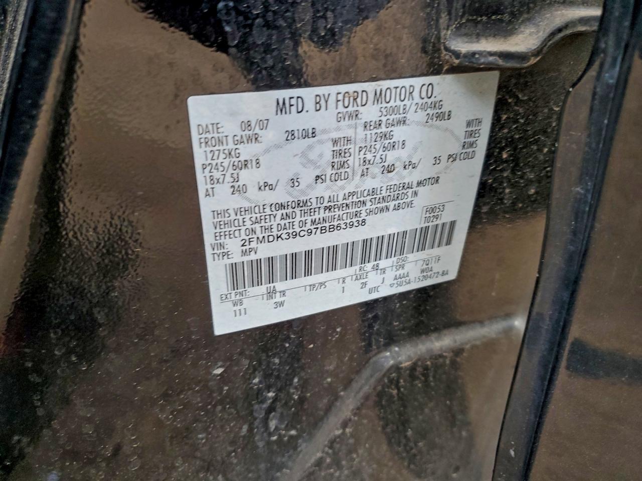2007 Ford Edge sel Plus