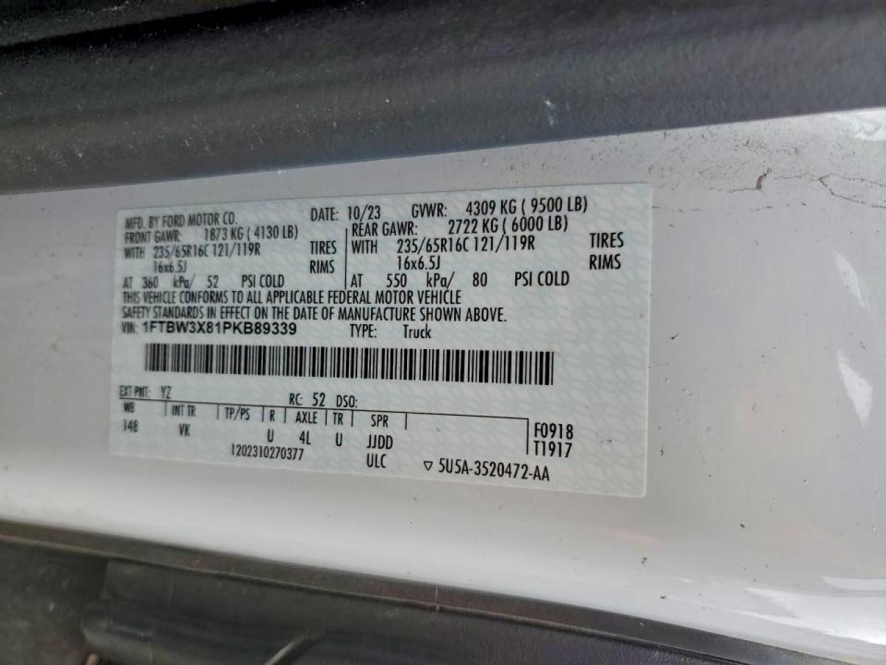 2023 Ford Transit 350 Delivery Van