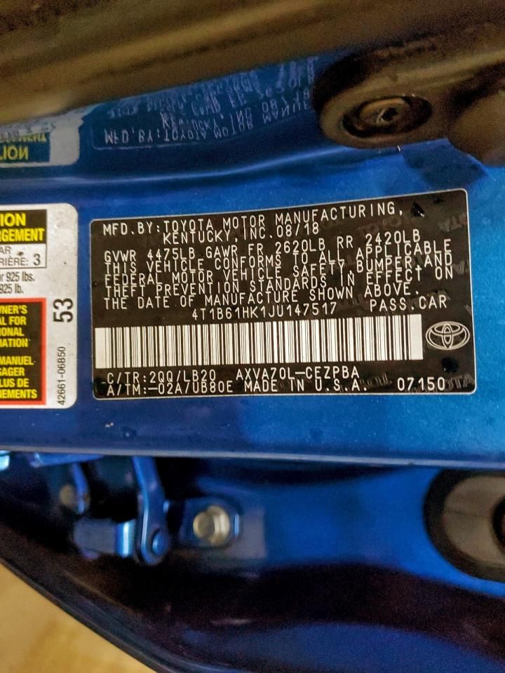 2018 Toyota Camry xse